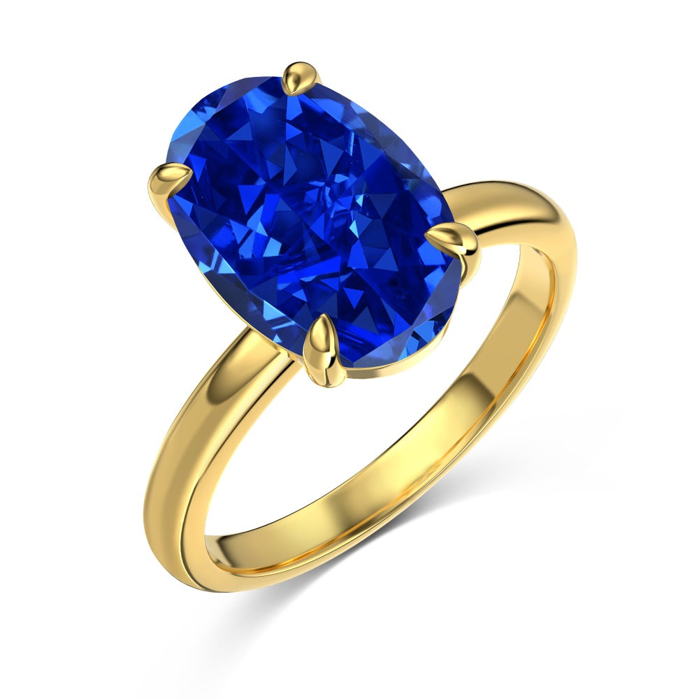 Imperial Blue Abyss Ring S925 18K