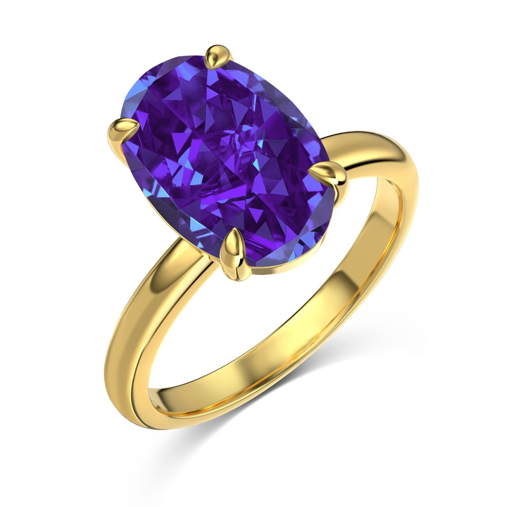 Imperial Dark Plum Ring S925 18K