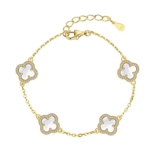 Four-Leaf Bloom Bracelet S925 18K