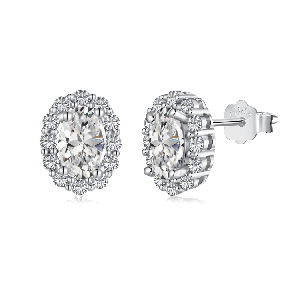 Princess Diamond Earrings S925