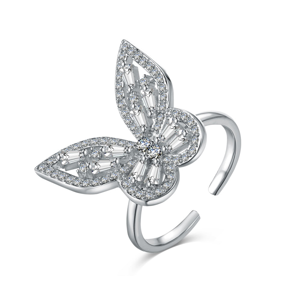 Shimmering Butterfly Ring S925