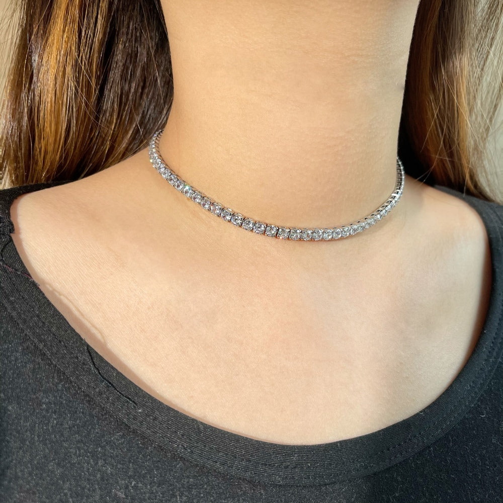 Diamond Brilliance Tennis Choker 4mm S925