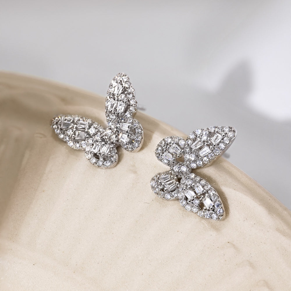 Shimmering Butterfly Earrings S925 