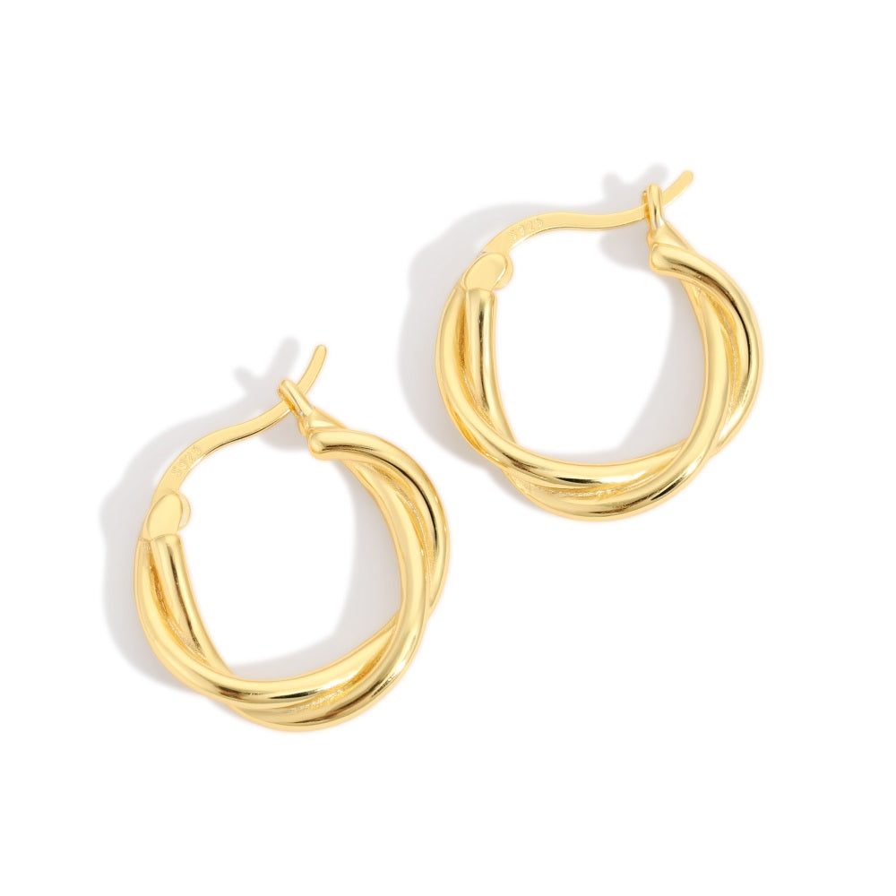 Golden Spiral Earrings S925 18K