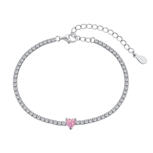 Sweetheart Sparkle Bracelet 3mm S925 