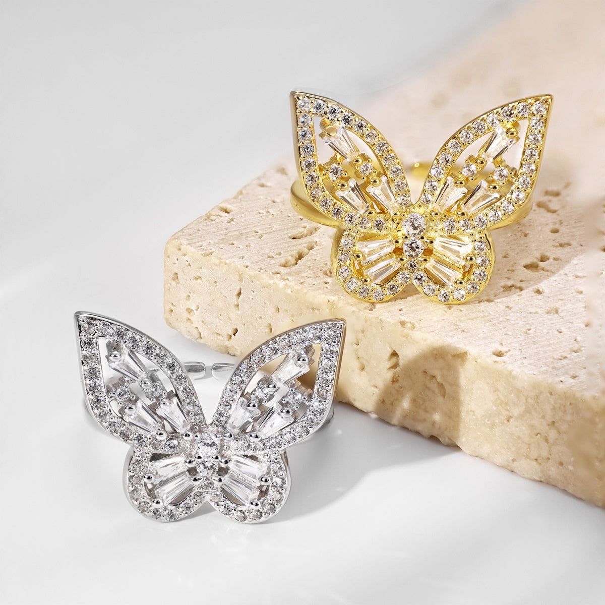 Shimmering Butterfly Ring S925 18K