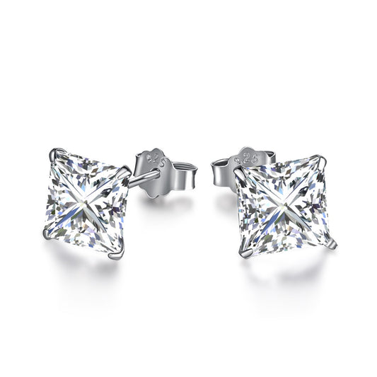 Princess Cut Earrings S925 