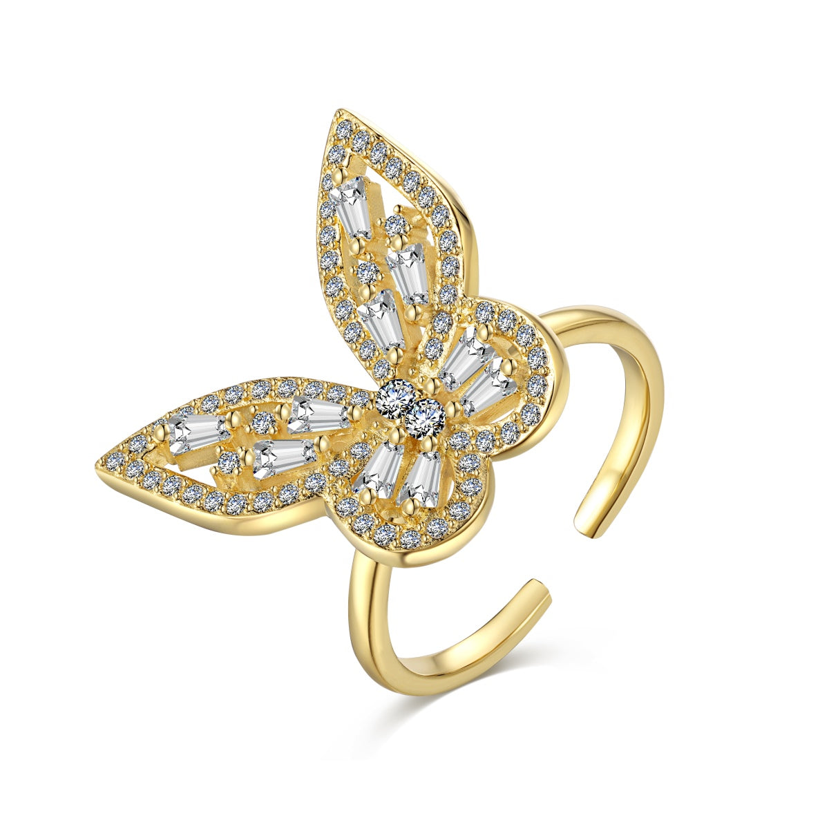 Shimmering Butterfly Ring S925 18K