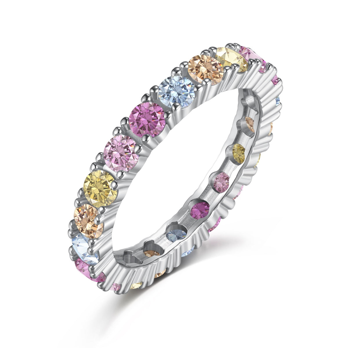 Coral Obsession Eternity Ring S925 