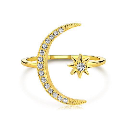 Solar Eclipse Ring S925 18K