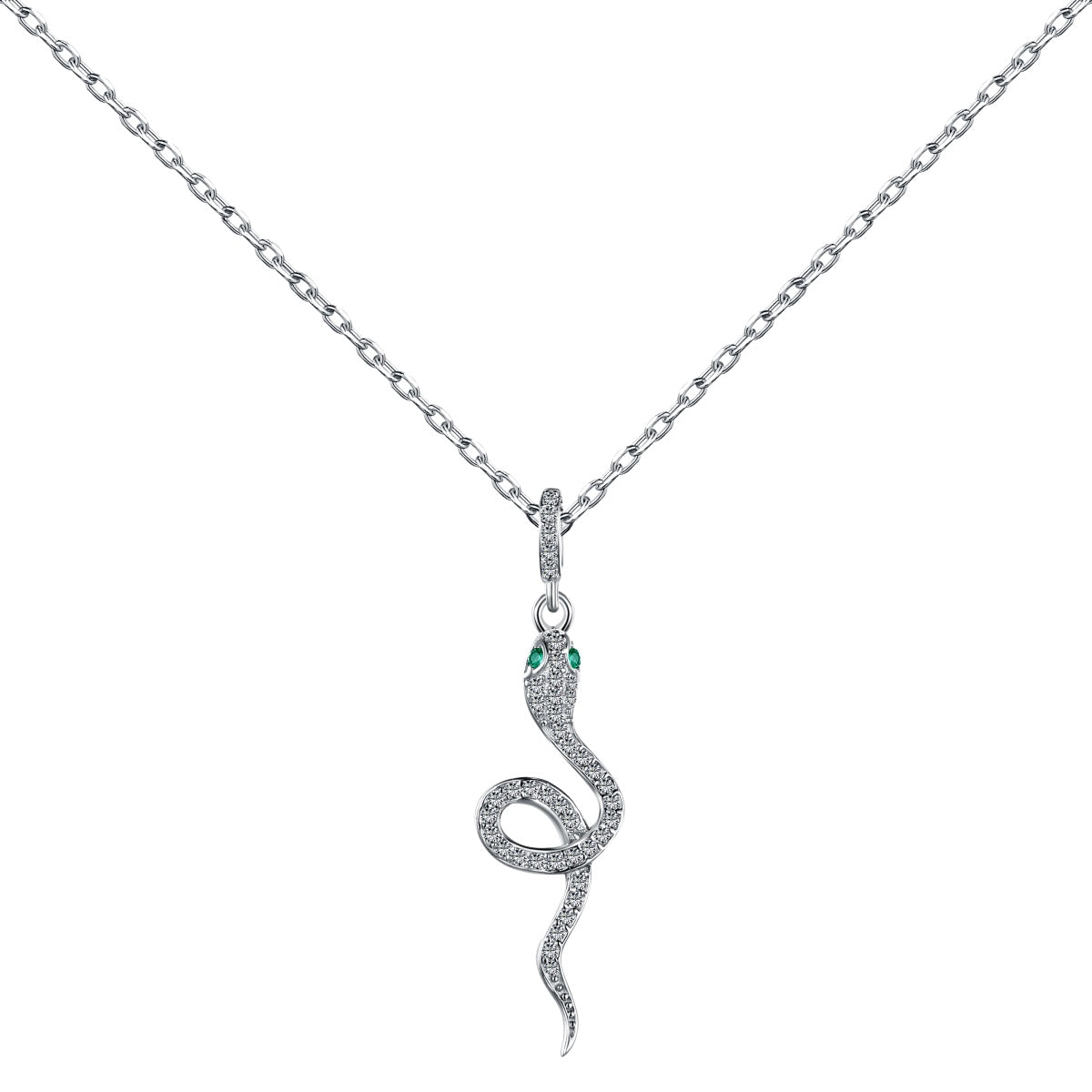 Cobra Charm Necklace S925