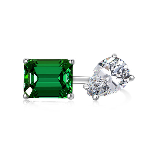 Double Emerald Elegance Ring S925 