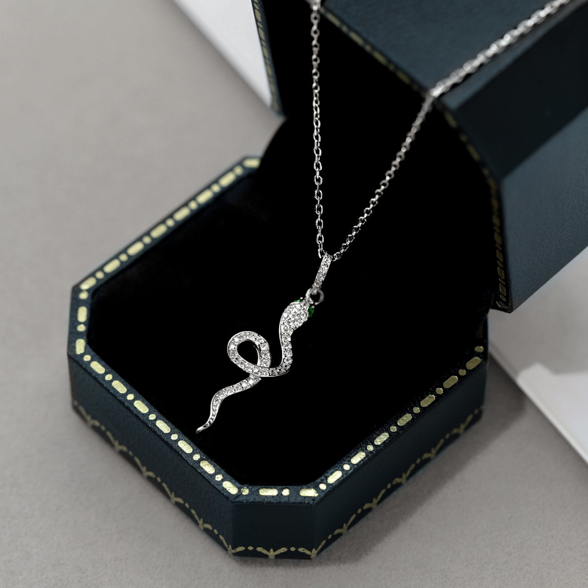 Cobra Charm Necklace S925