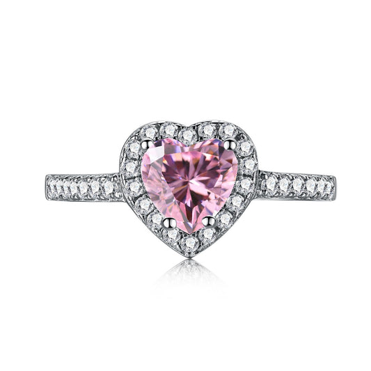 Heavenly Heart Pink Ring S925