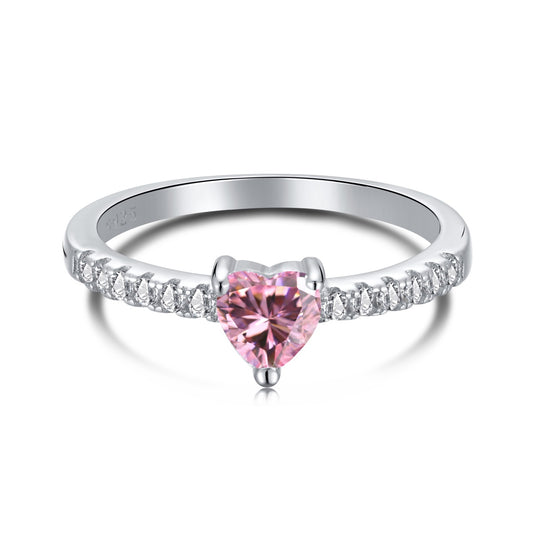 Sweetheart Pink Sparkle Ring S925