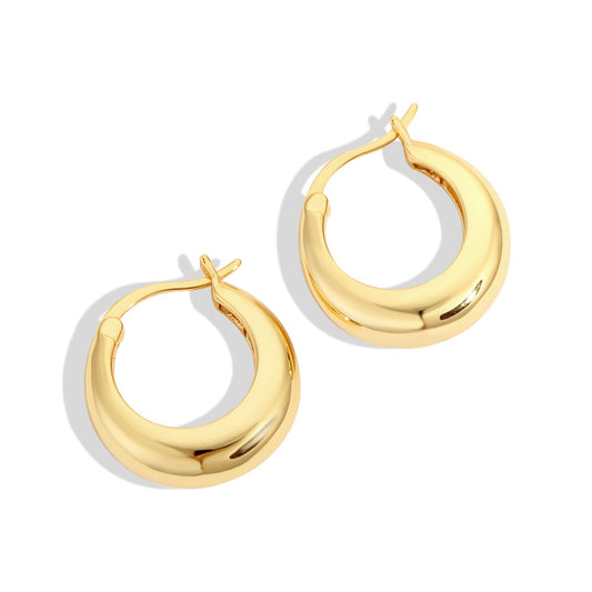 Chunky Hoop Earrings S925 18K