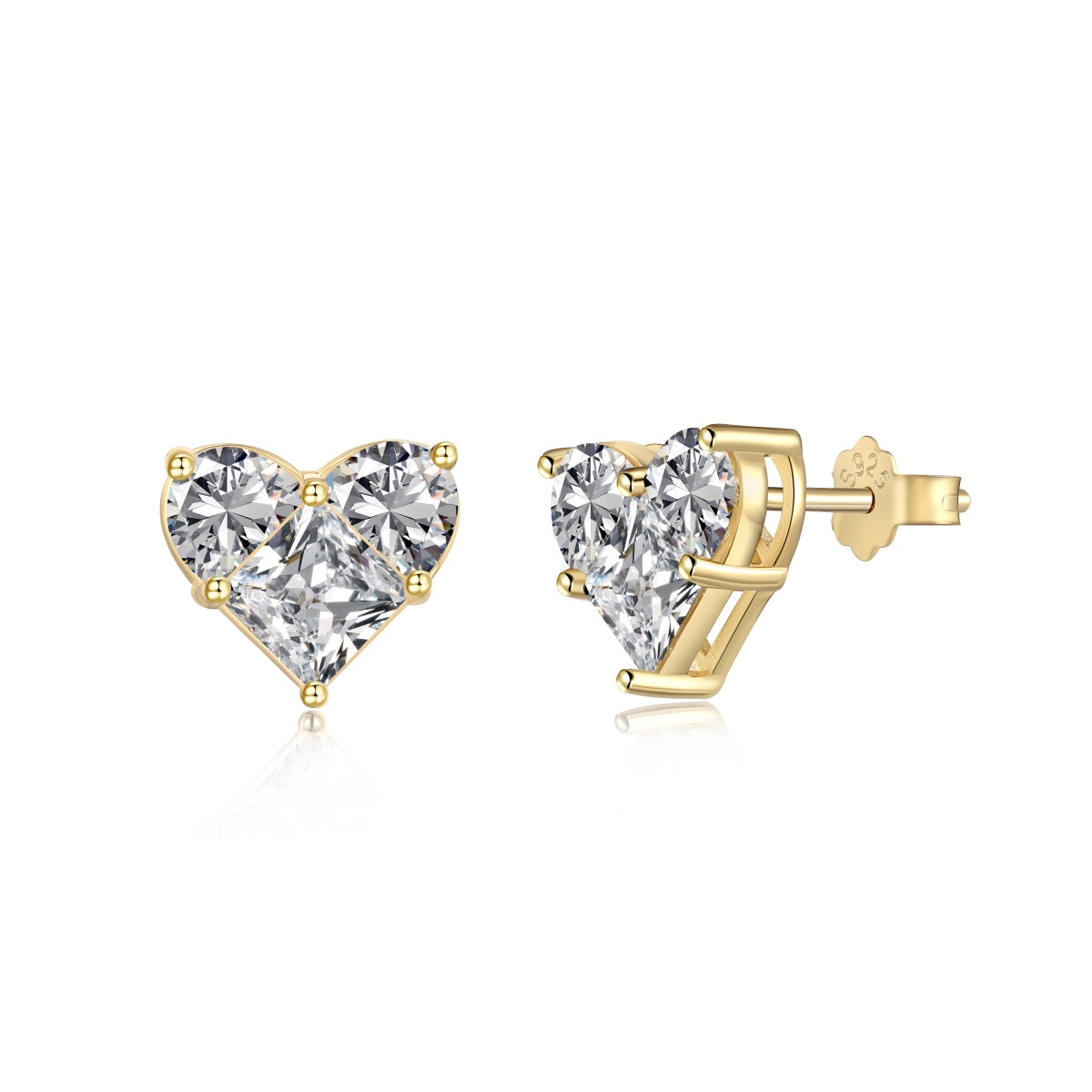 Queen of Hearts Earrings S925 18K 