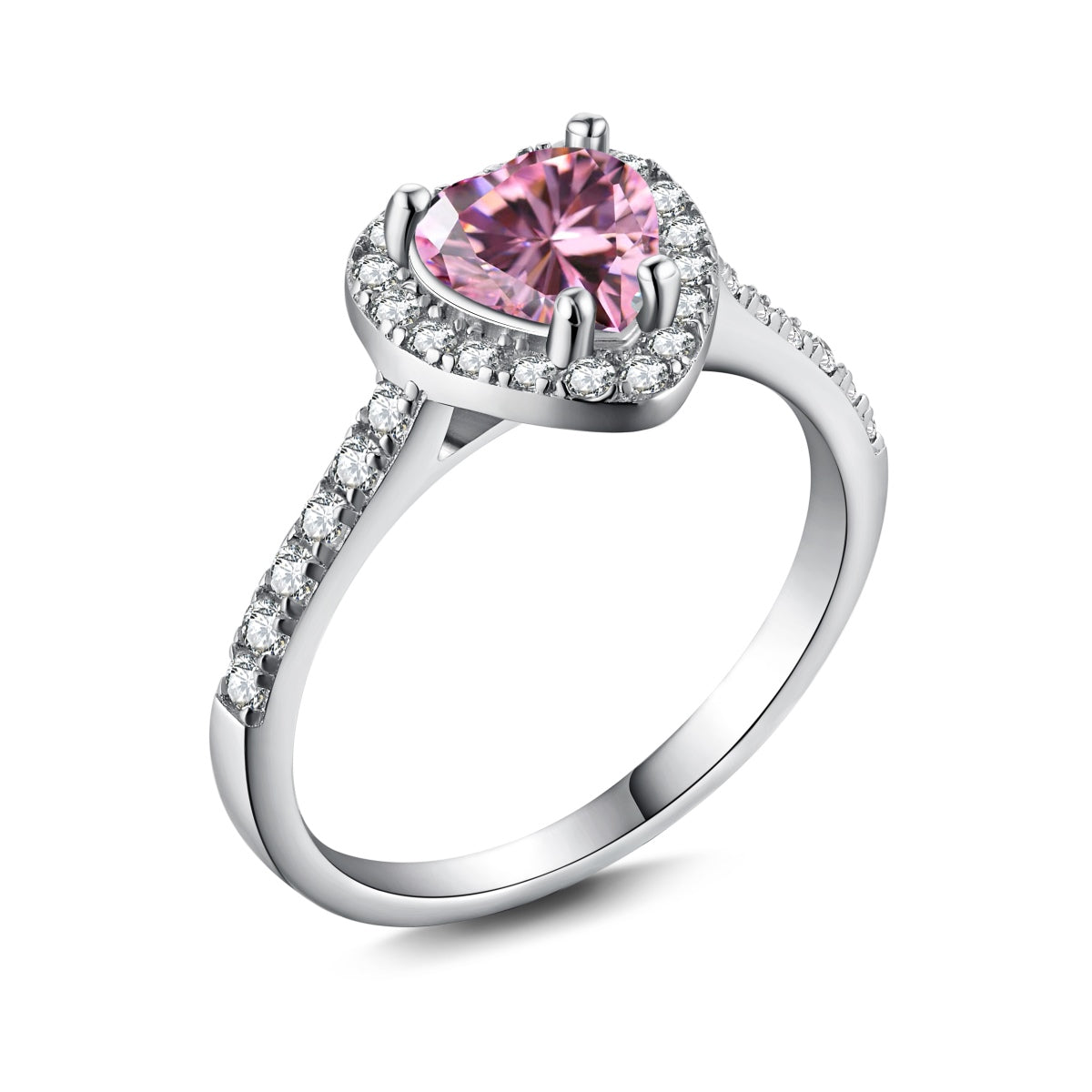 Heavenly Heart Pink Ring S925