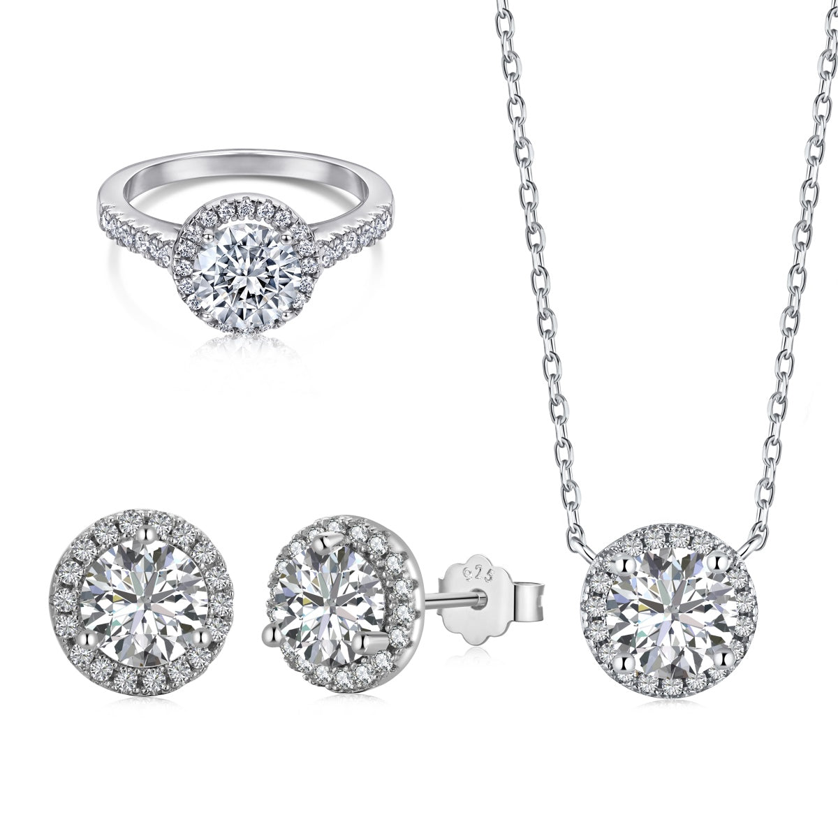 Dazzling Diamond Earrings S925