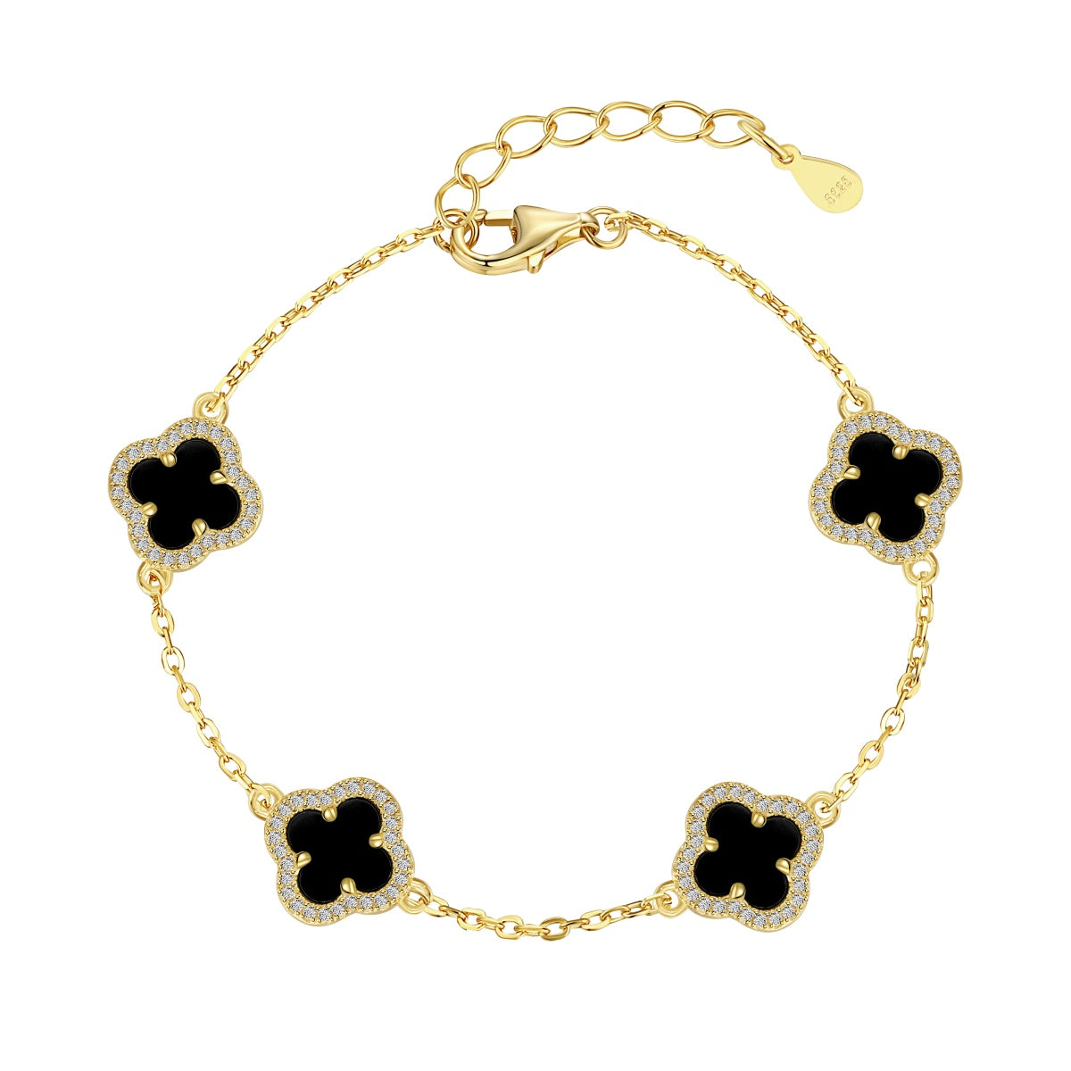 Four-Leaf Clover Bracelet S925 18K