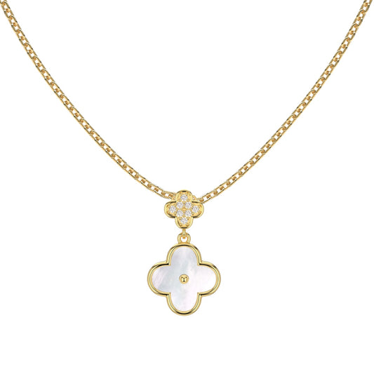 Four-Leaf Charm Necklace S925 18K