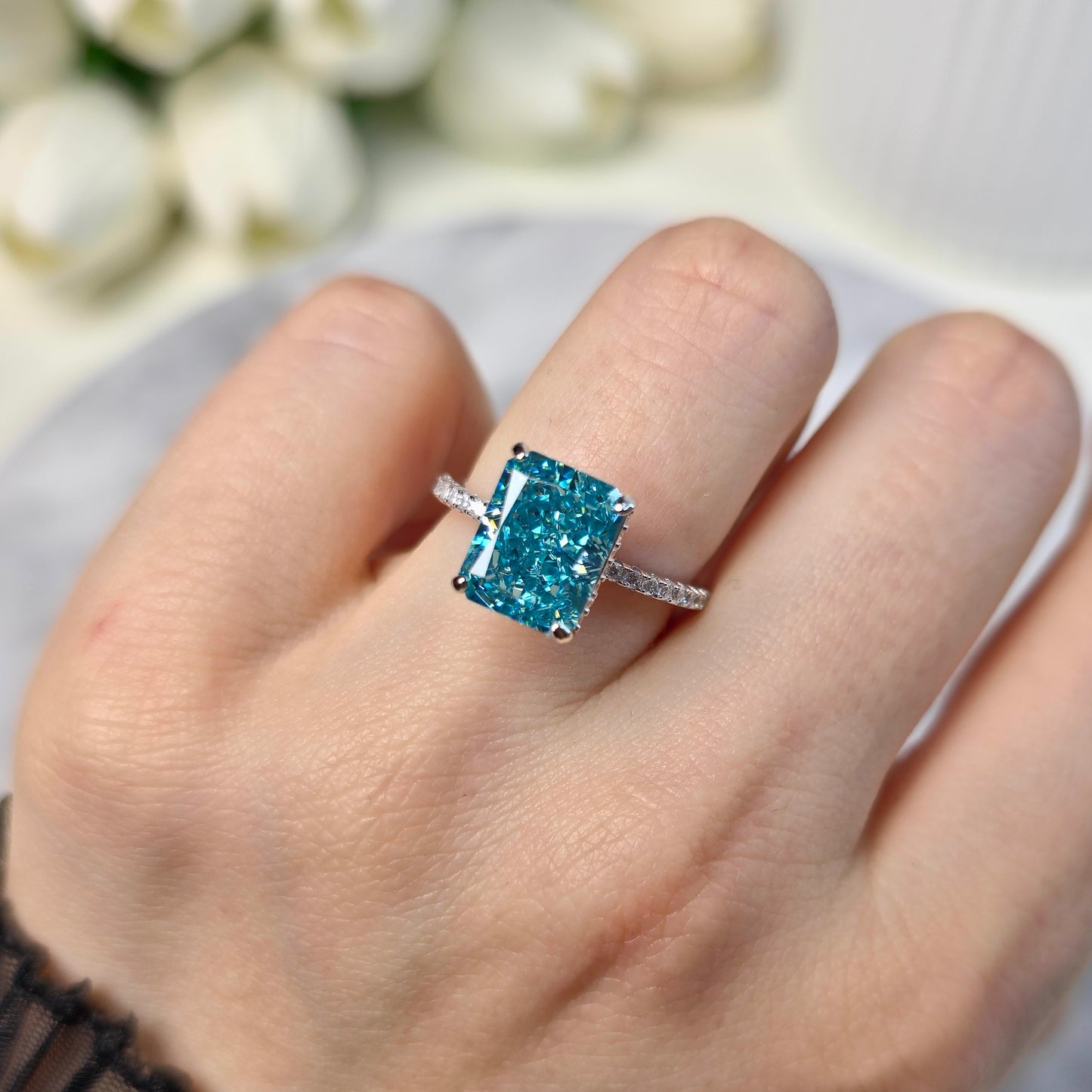 Ice Queen Turquoise Ring S925 