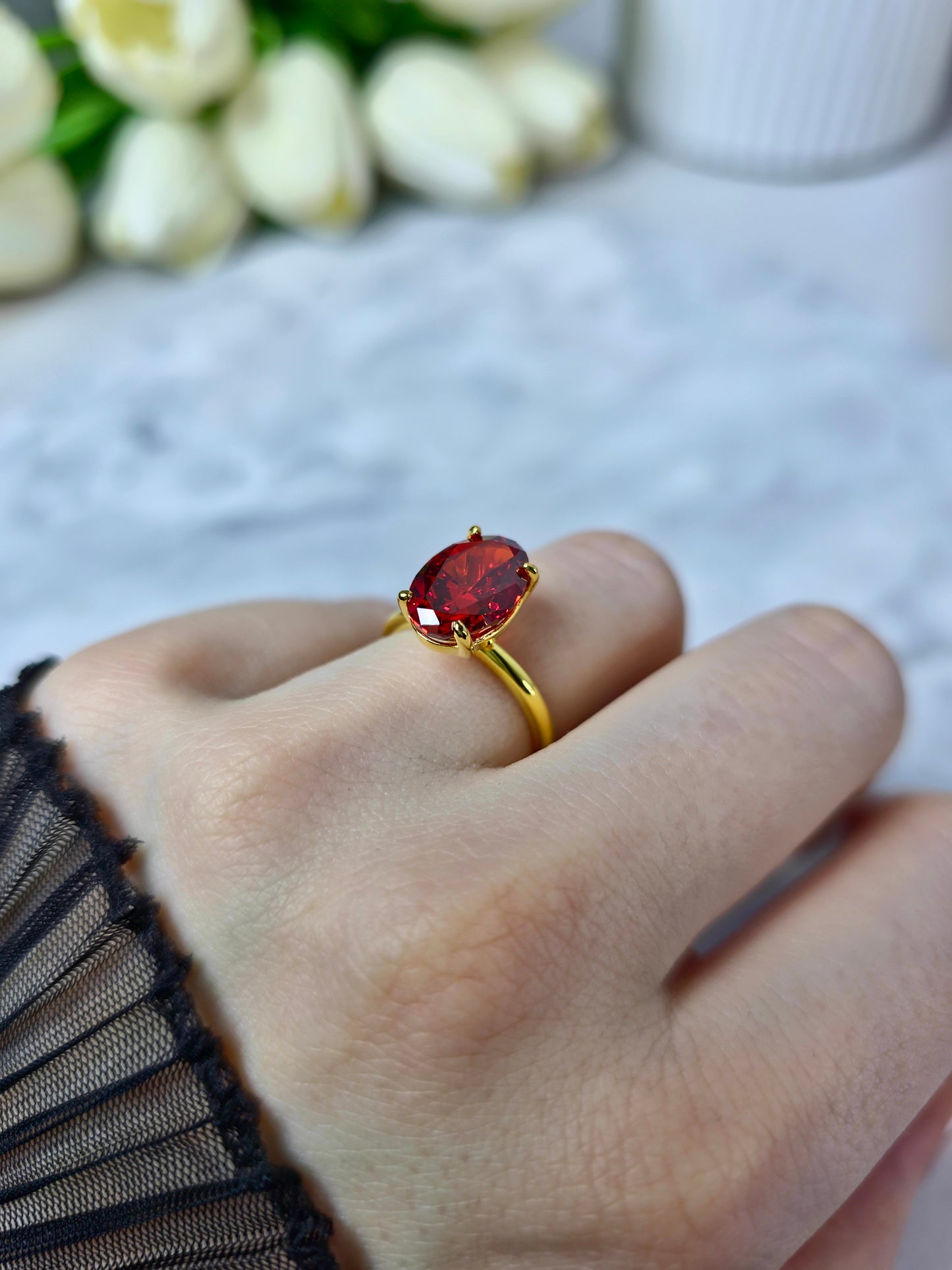 Imperial Red Velvet Ring S925 18K