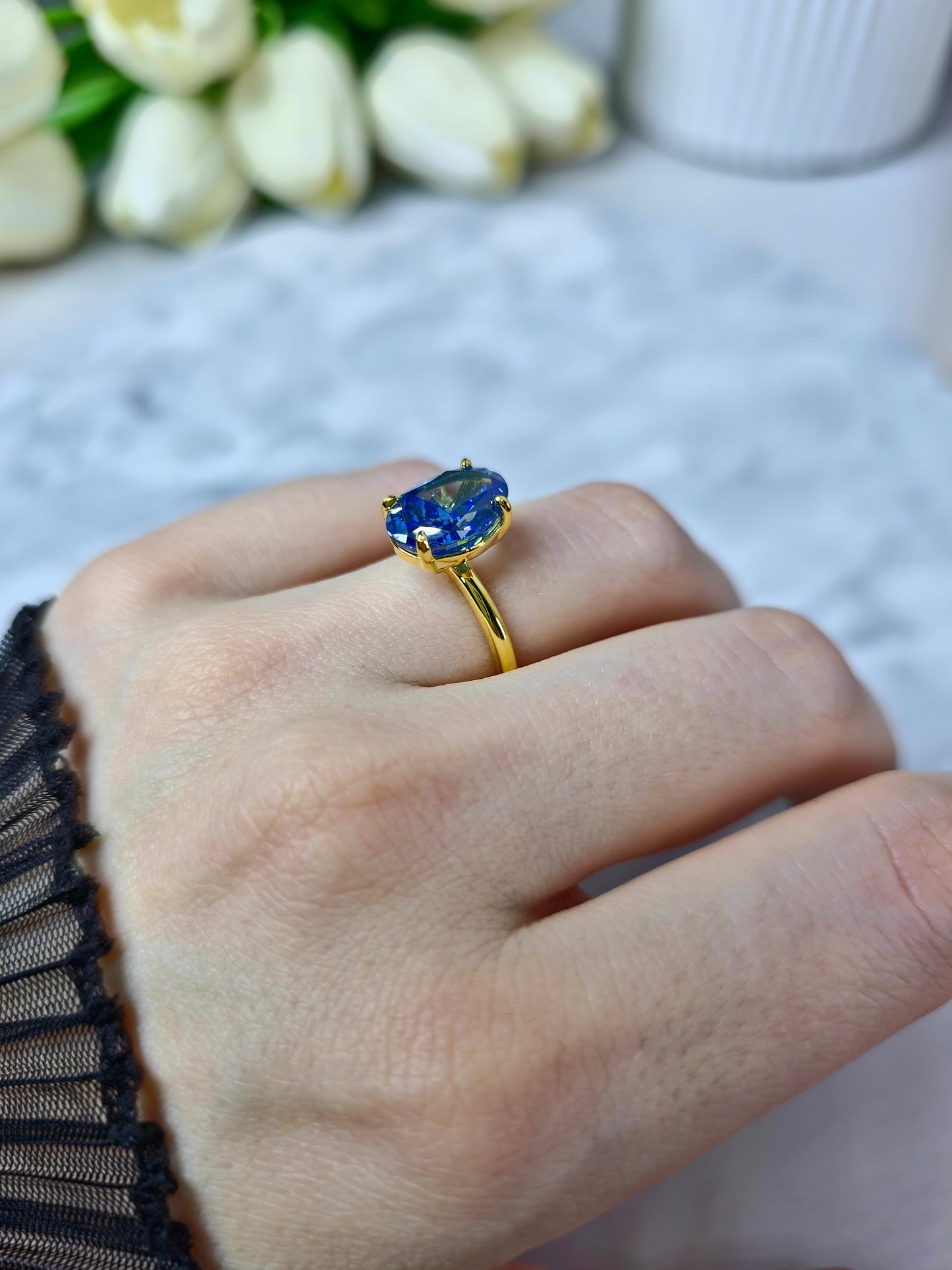 Imperial Blue Abyss Ring S925 18K