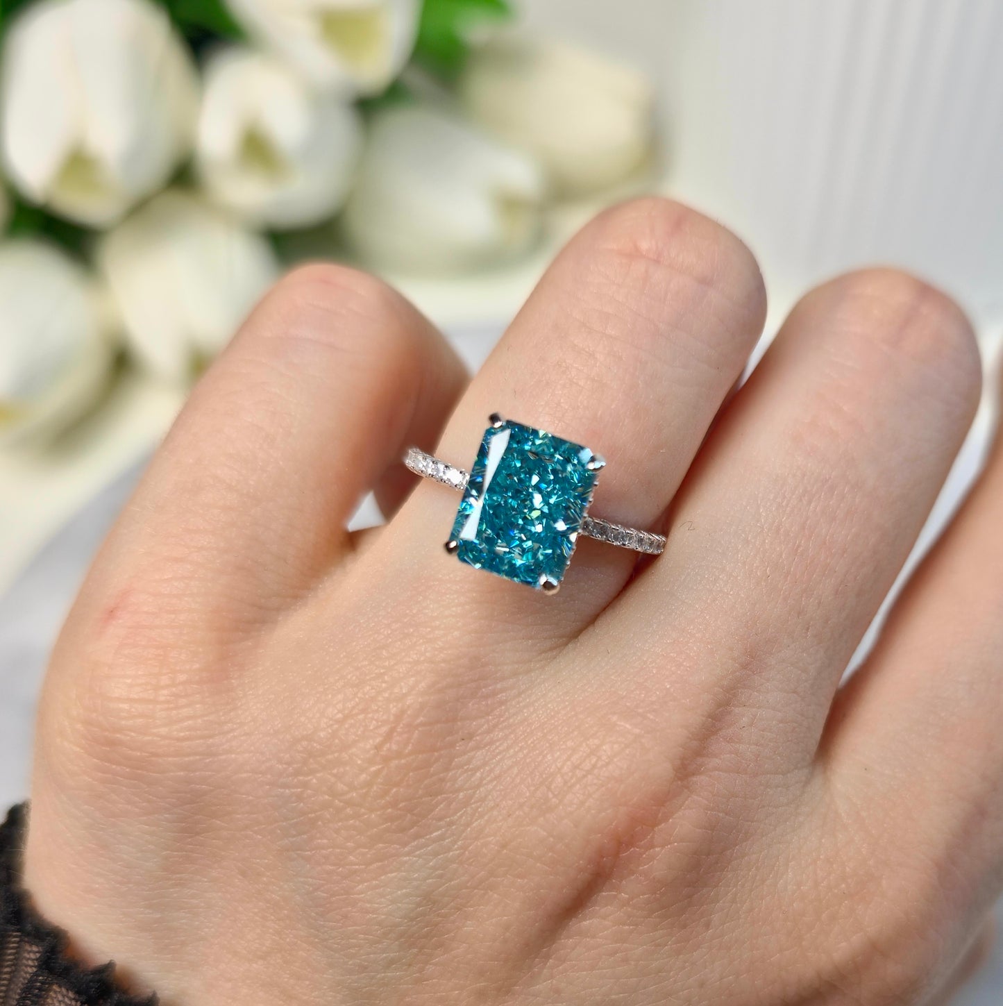 Ice Queen Turquoise Ring S925 