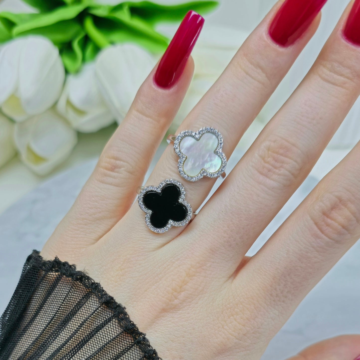 Four-Leaf Bloom Ring S925 