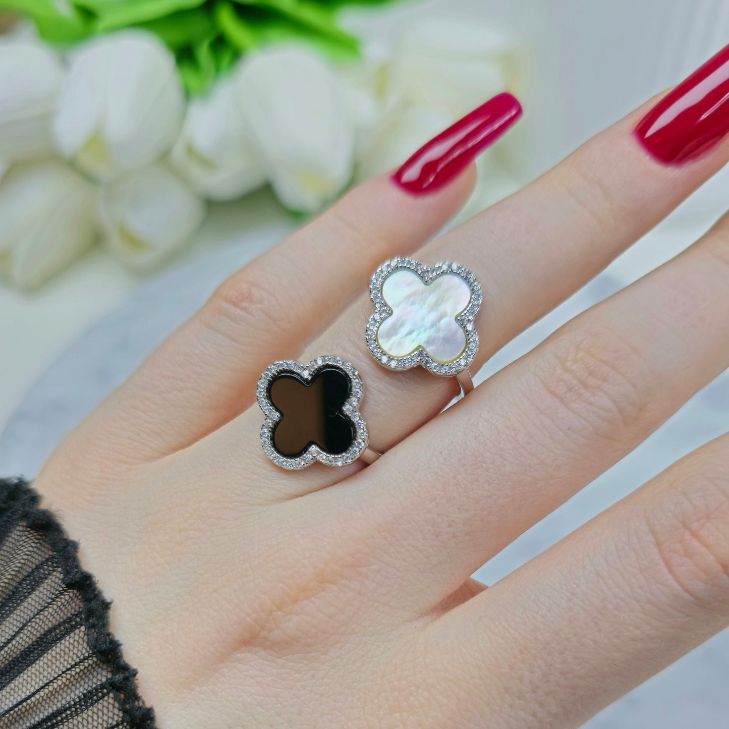 Four-Leaf Clover Ring S925 