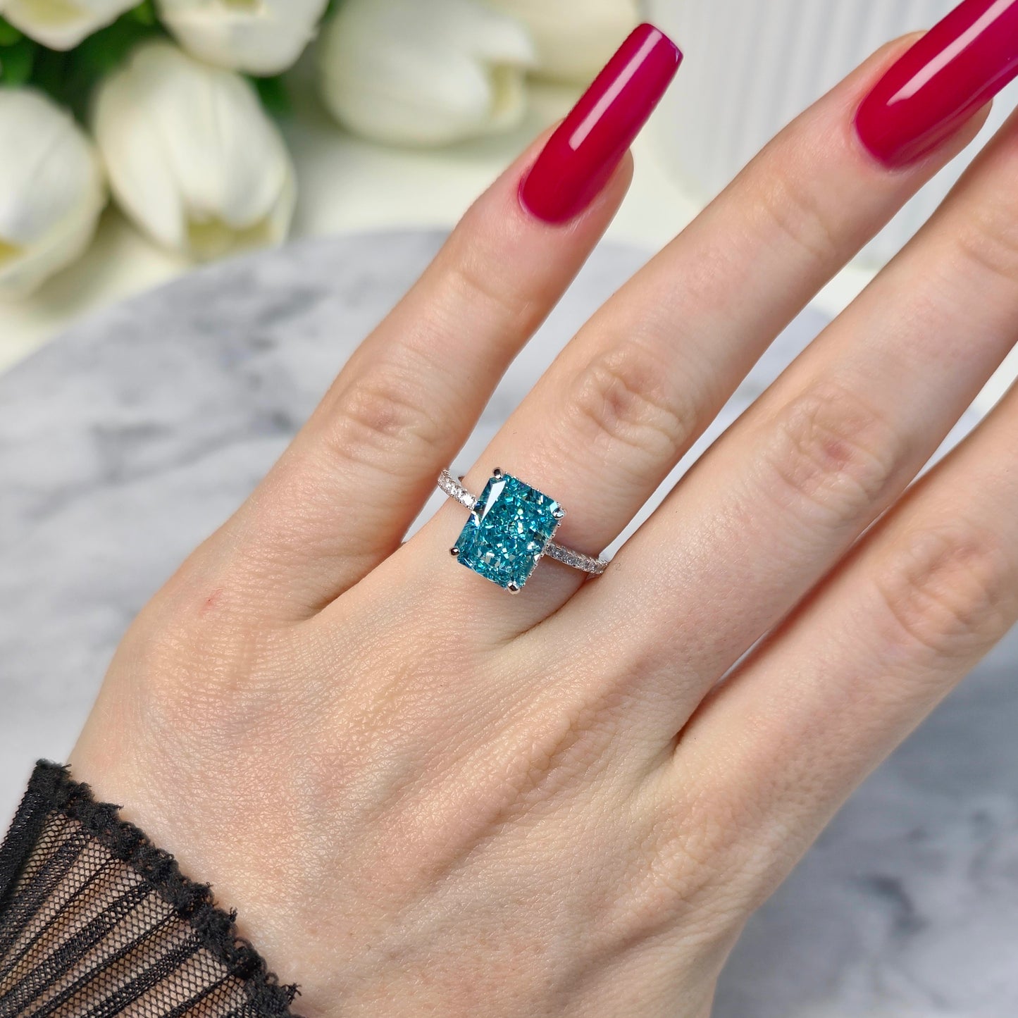 Ice Queen Turquoise Ring S925 