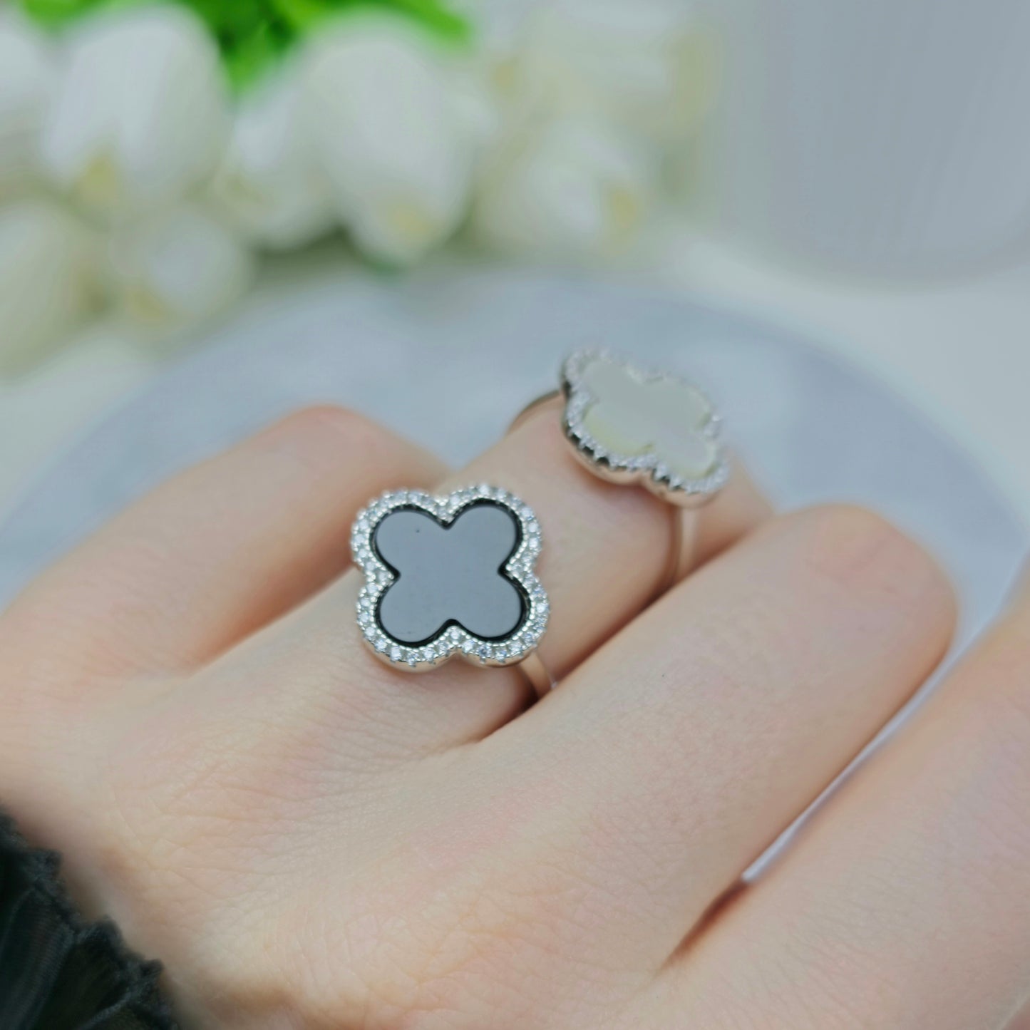 Four-Leaf Clover Ring S925 