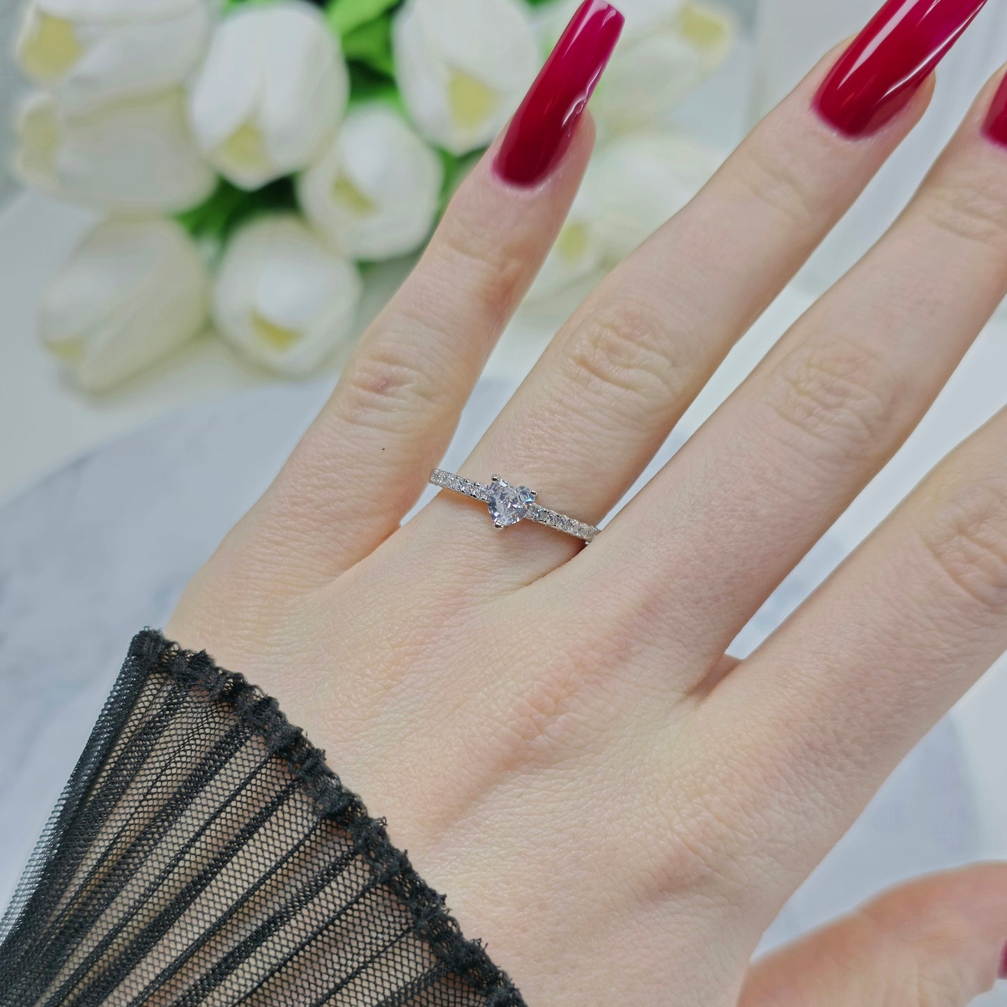 Sweetheart Sparkle Ring S925