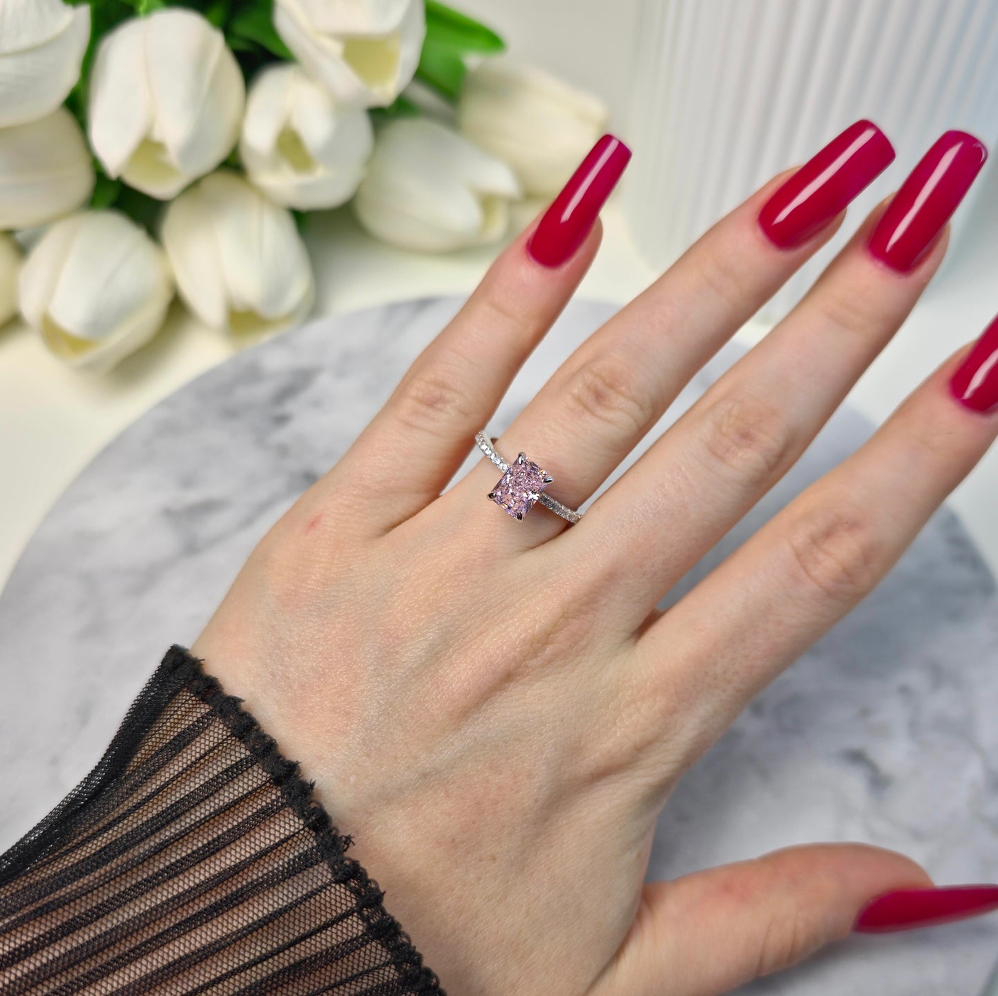 Crystal Queen Bloom Ring S925 