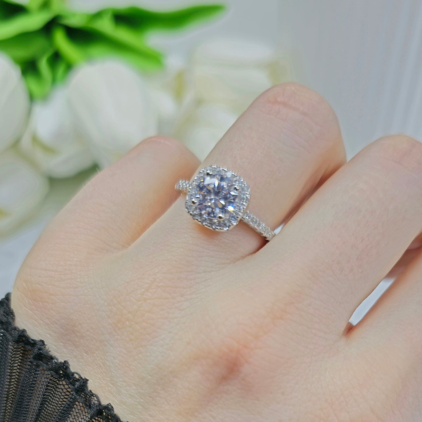 Crowned Jewel Halo Ring S925 