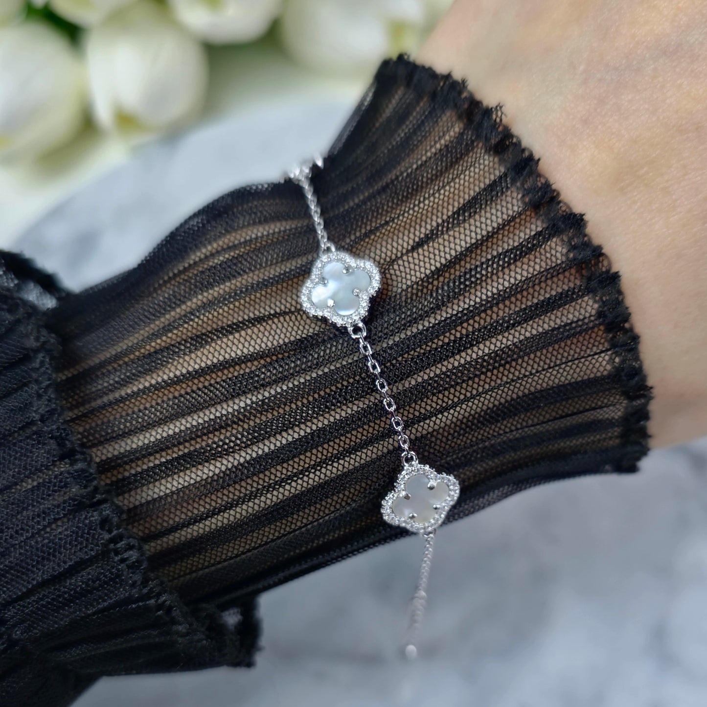 Four-Leaf Bloom Bracelet S925 