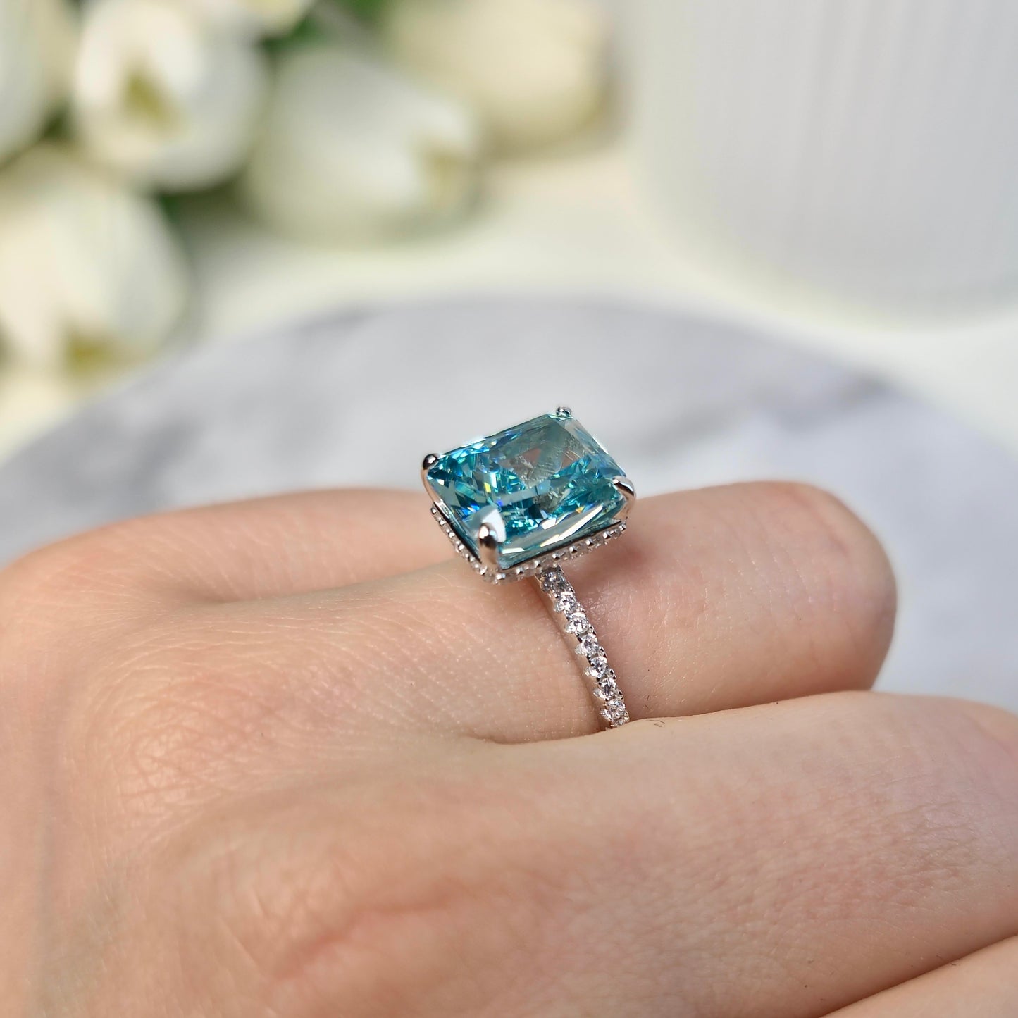 Ice Queen Turquoise Ring S925 