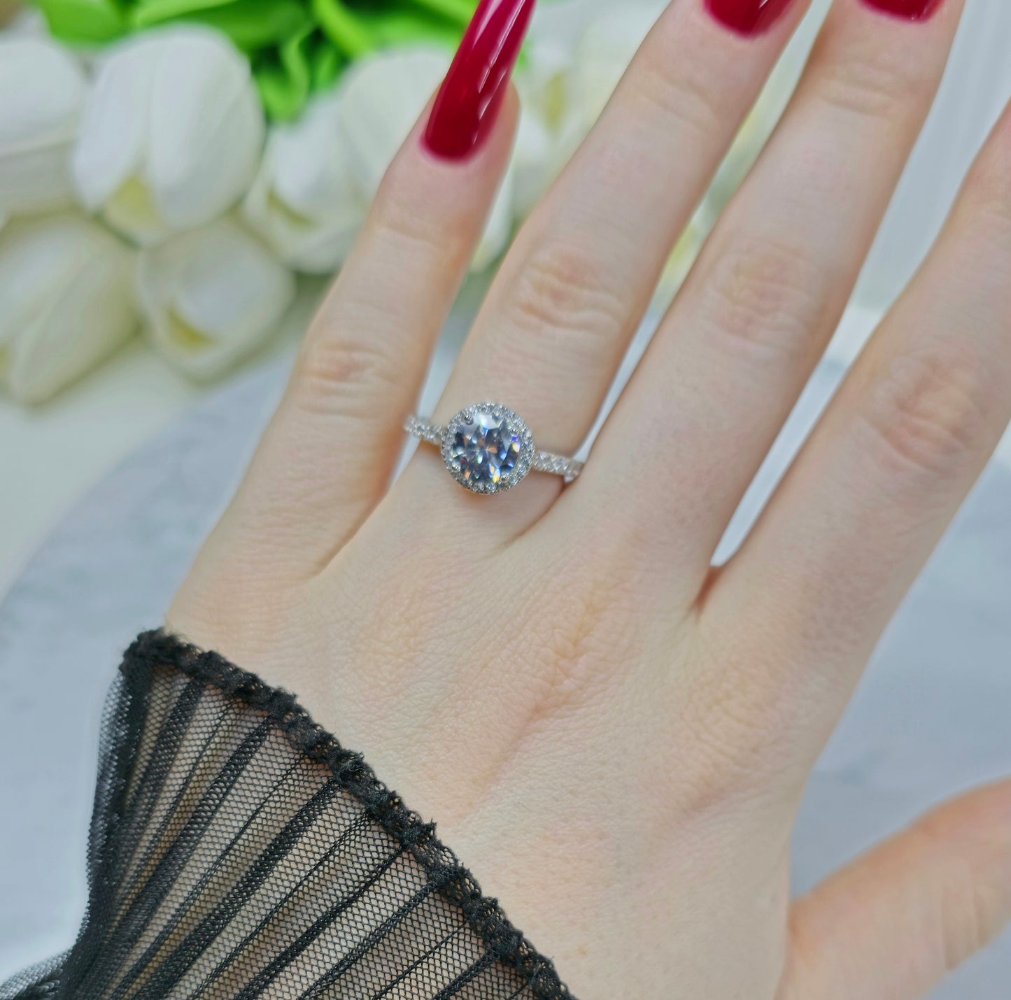 Dazzling Diamond Ring S925 