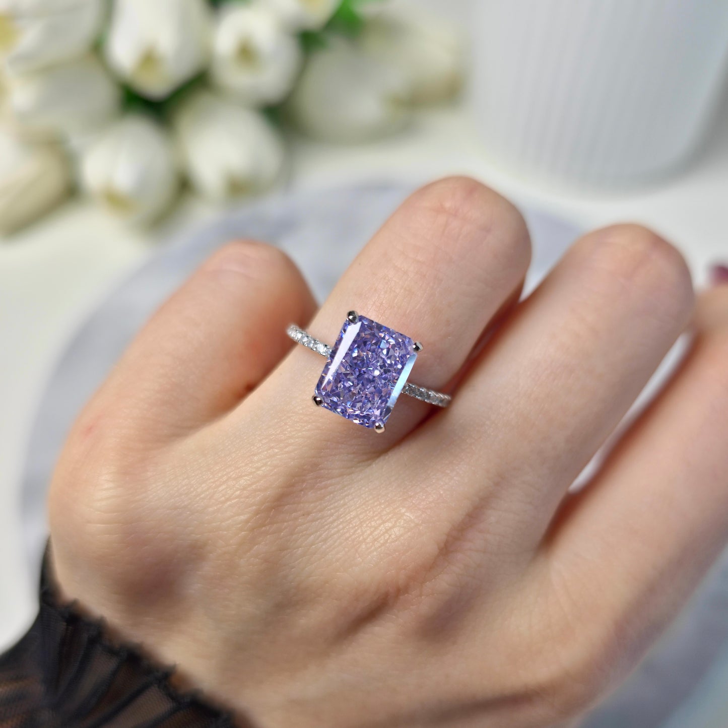 Ice Queen Lavender Ring S925 