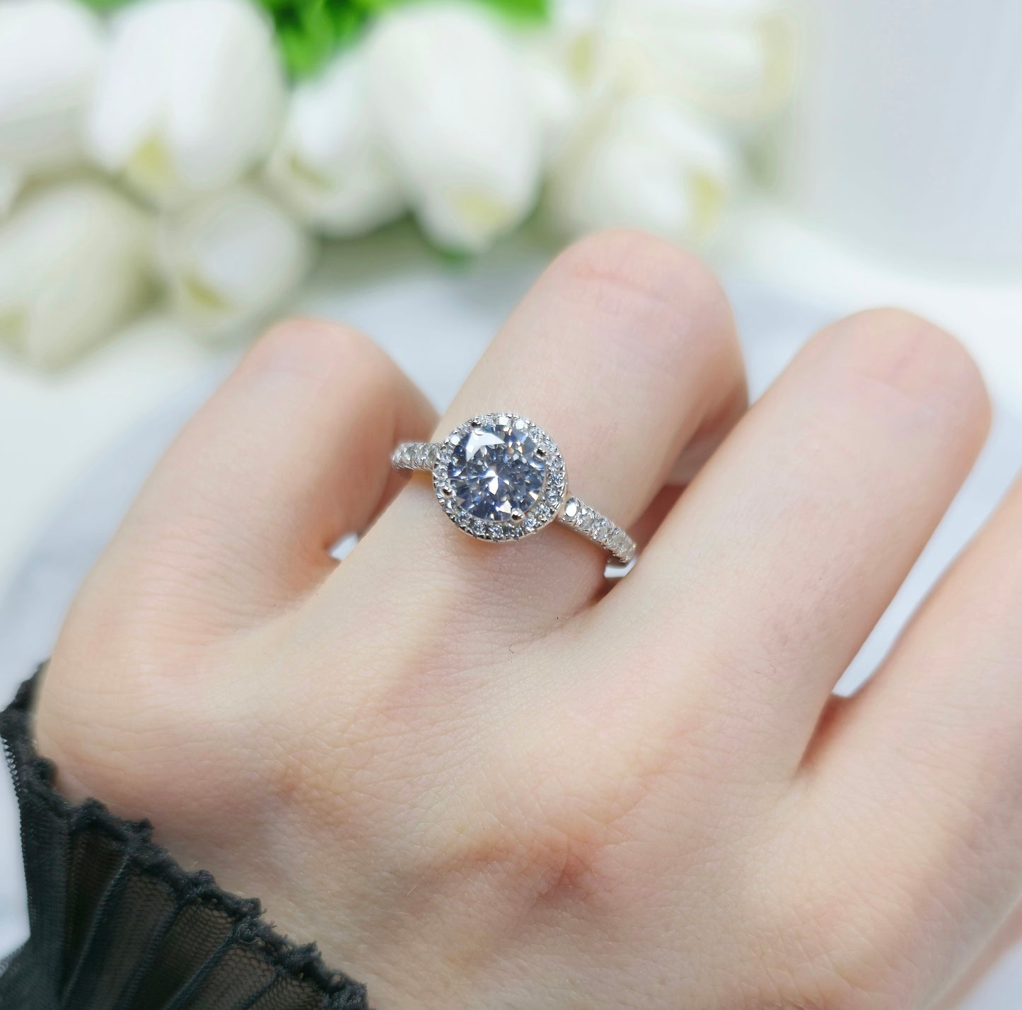 Dazzling Diamond Ring S925 