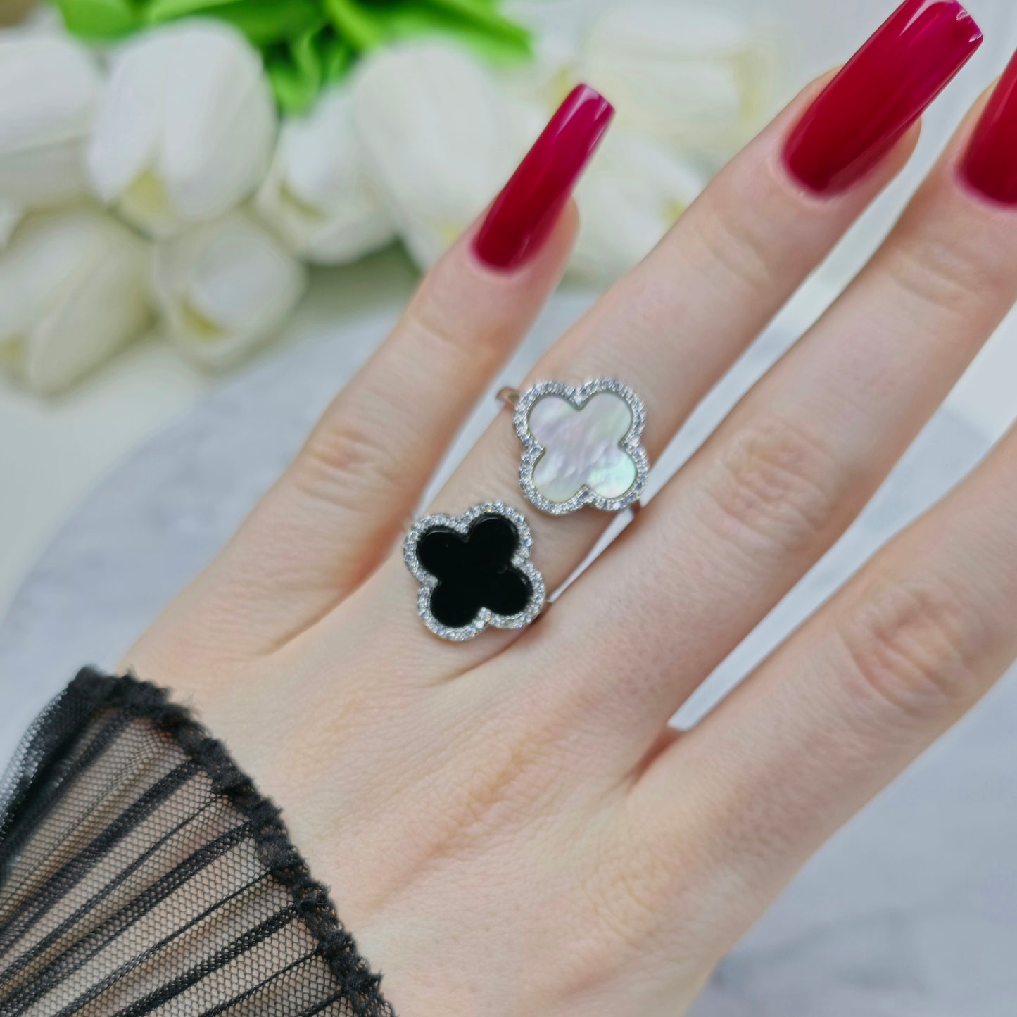 Four-Leaf Clover Ring S925 